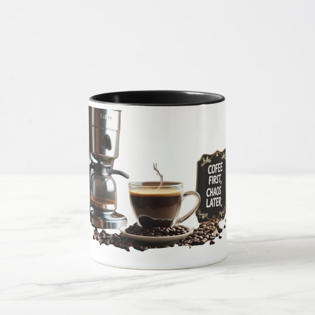 Kaffet först, kaos senare Rolig present till kaffe Mugg (Center)
