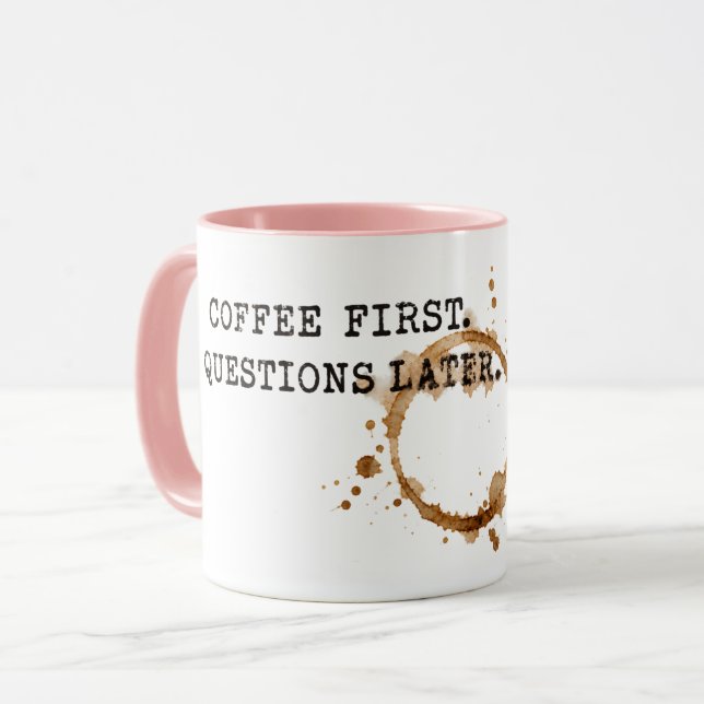 Kaffet först mugg (Framsida vänster)