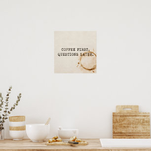 Kaffet först poster
