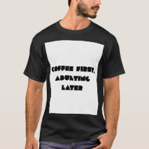 Kaffet först, vuxenliv senare Rolig kaffekärlek Ty