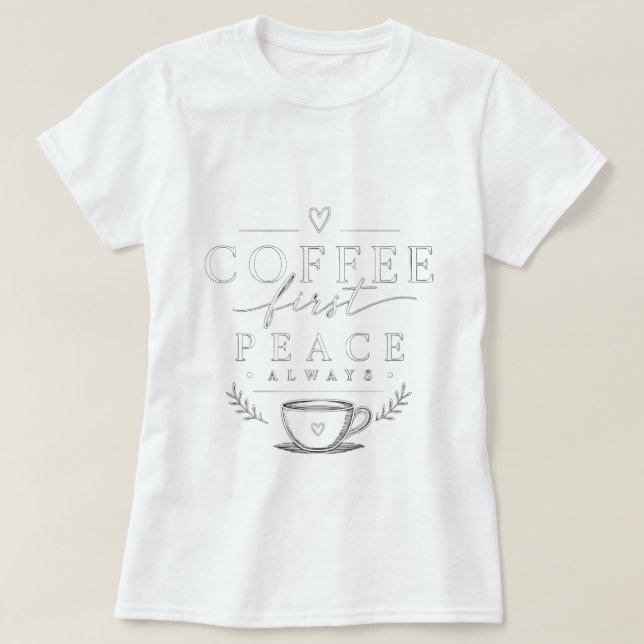 Kaffet första kärleken t shirt (Design framsida)