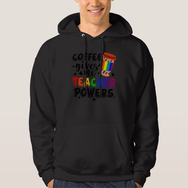 Kaffet Ger Mig LärarKrafter Kul Hoodie (Framsida)