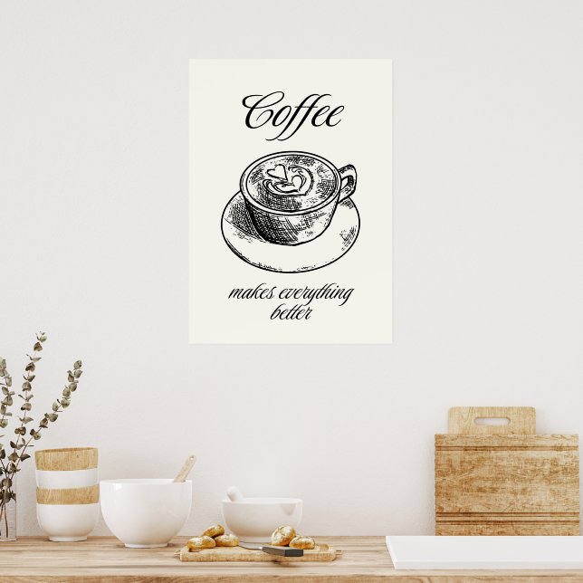 Kaffet gör allt bättre poster (Kök)