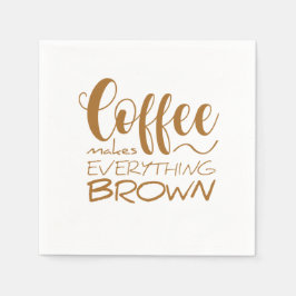 Kaffet gör allt brunt. pappersservett