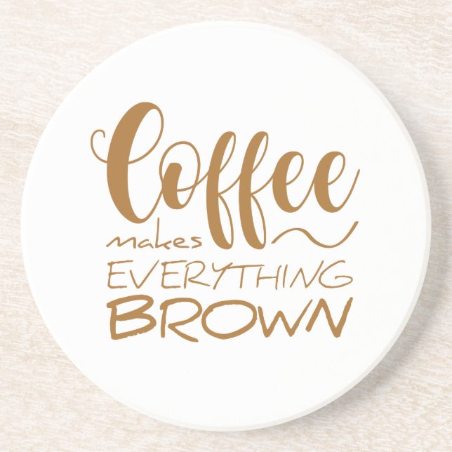Kaffet gör allt brunt. underlägg (Framsidan)