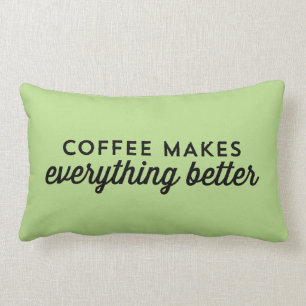 Kaffet gör allting bättre - offertfyllning lumbarkudde