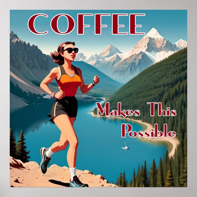 Kaffet Gör Detta Möjligt Löpning Poster (Framsidan)