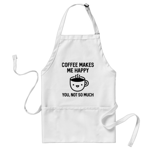 Kaffet gör mig glad förkläde (Framsidan)