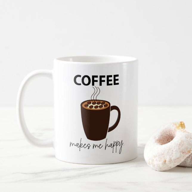 Kaffet Gör Mig Glad Kaffet Kaffemugg (Med munk)