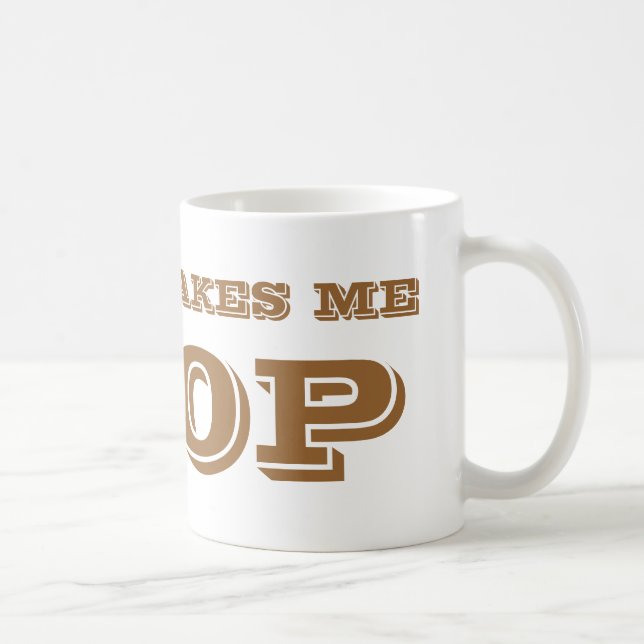 Kaffet gör mig till POOP. Kaffemugg (Höger)
