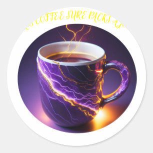 Kaffet har säkert en Jolt Runt Klistermärke