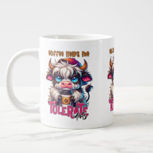 Kaffet Hjälper Mig Tåla Idioter Jumbo Mugg