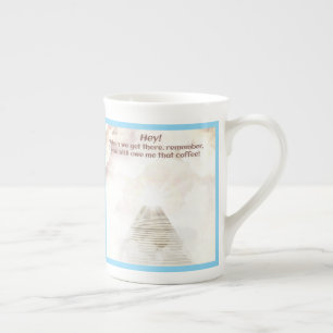 Kaffet i himlen benporslin mugg