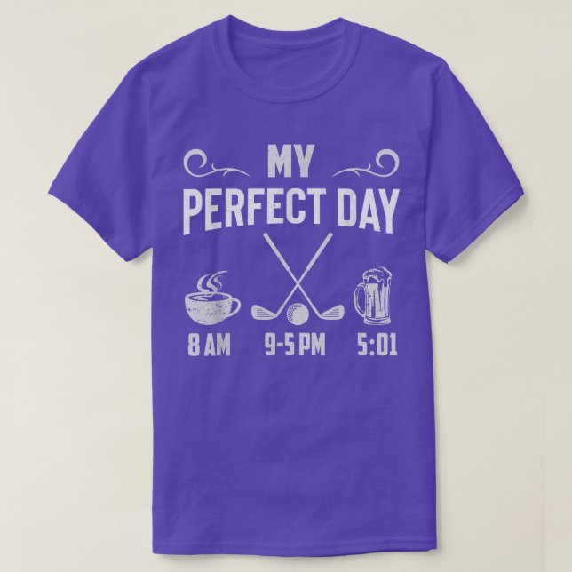 Kaffet i min Perfekt spelar Golf Drink Beer Golfin T Shirt (Design framsida)