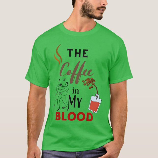 Kaffet i mitt blod vintage t shirt (Framsida)