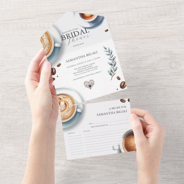 Kaffet Inbjudningskort för möhippa Kärlek brinner (Tearaway)