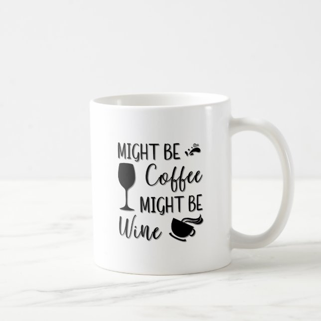 Kaffet kan vara Vin Kaffemugg (Höger)