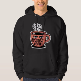 kaffet kopp,arg ansikte, uttryck hoodie