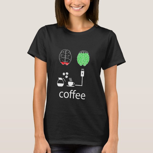 Kaffet Ladder Min Humör T Shirt (Framsida)
