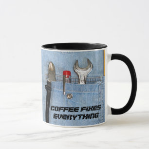 Kaffet löser allt mugg