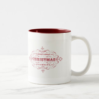 Kaffet mugg... God jul, röd och vit Två-Tonad Mugg