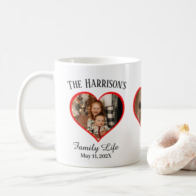 Kaffet Mugg i Hjärtsform Fotosötade minnen (Med munk)