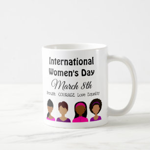 Kaffet Mugg, internationell, kvinnodagen Kaffemugg