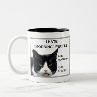 Kaffet Mugg, jag Hate Morning People! Två-Tonad Mugg