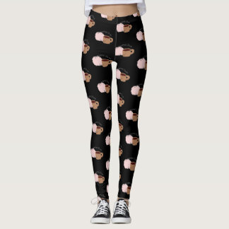 Kaffet och hjärnan är Dynamic Duo! Leggings