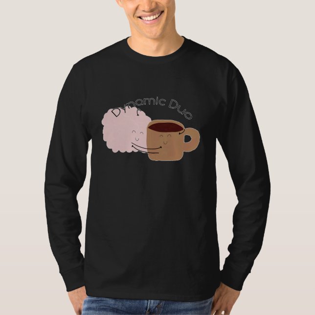 Kaffet och hjärnan är Dynamic Duo! T Shirt (Framsida)