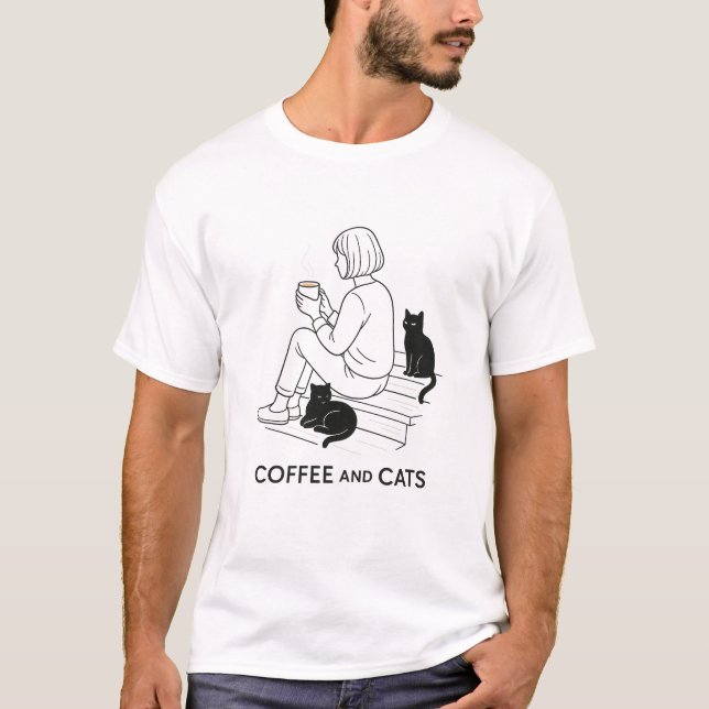 Kaffet och Katterna T Shirt (Framsida)