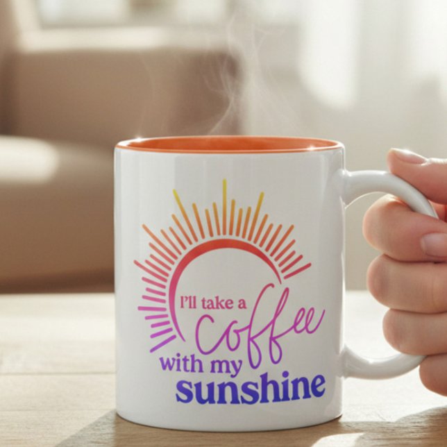 Kaffet och Solskensregnbågen Två-Tonad Mugg (Skapare uppladdad)