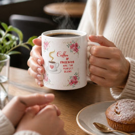 Kaffet och vänner den perfekta blandningen kaffemugg
