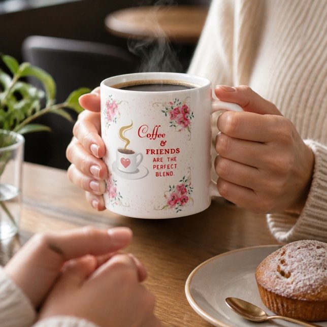 Kaffet och vänner den perfekta blandningen kaffemugg (Skapare uppladdad)