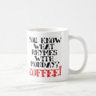 Kaffet Rimmar Med Måndag Rolig Mugg Eller Resmugg