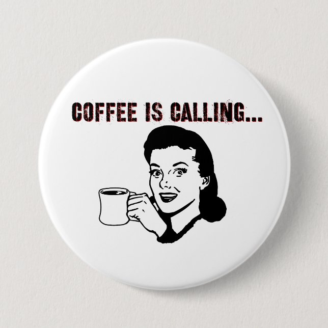 Kaffet ringer. knapp (Framsida)