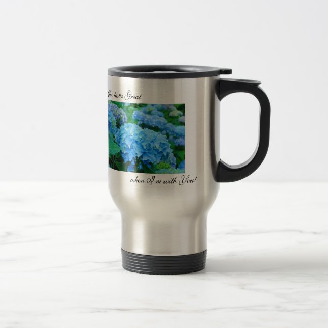 Kaffet smakar fantastiskt! när jag är med dig! Hyd Resemugg (Höger)