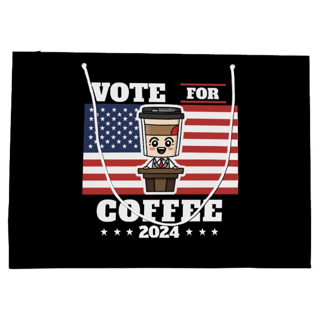 Kaffet till president, rösta på kaffe (Baksidan)