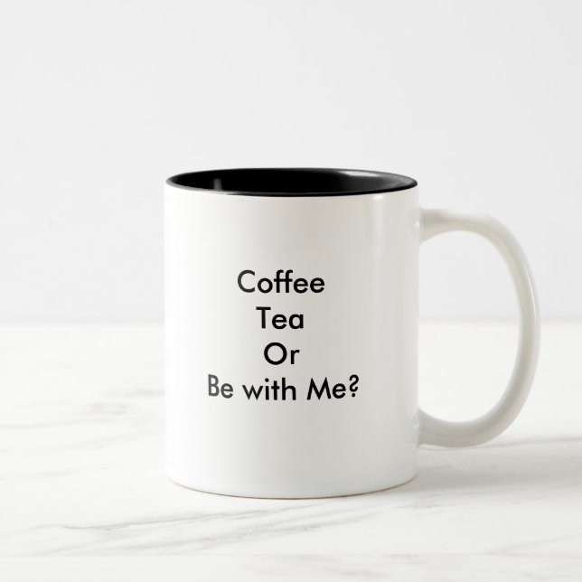 KaffeTea eller är med mig muggen! Två-Tonad Mugg (Höger)