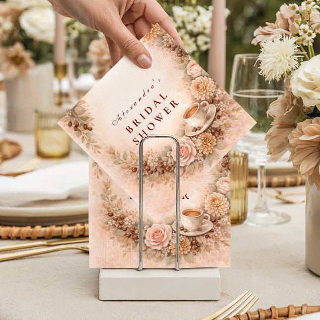 Kaffetema Bröllopsdusch Pappersservett (Skapare uppladdad)