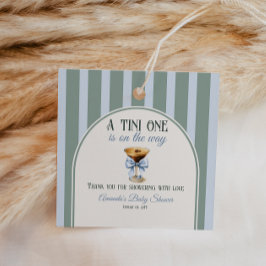 Kaffeteme Espresso Martini Blue Bow Baby Shower Gåvor Etiketter