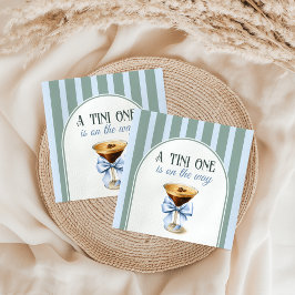 Kaffeteme Espresso Martini Blue Bow Baby Shower Pappersservett