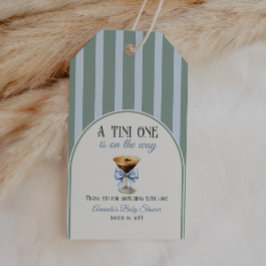Kaffeteme Espresso Martini Blue Bow Baby Shower Presentetikett