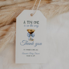 Kaffeteme Espresso Martini Blue Bow Baby Shower Presentetikett