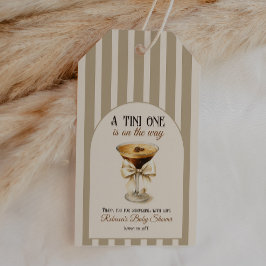 Kaffeteme Espresso Martini Bow Baby Shower Presentetikett