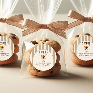 Kaffeteme Espresso Martini Bow Baby Shower Runt Klistermärke