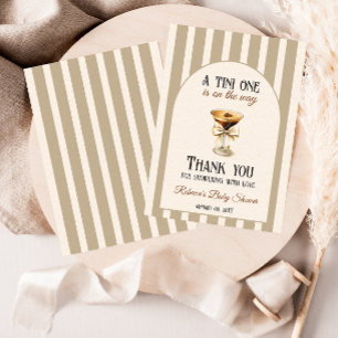 Kaffeteme Espresso Martini Bow Baby Shower Tack Kort