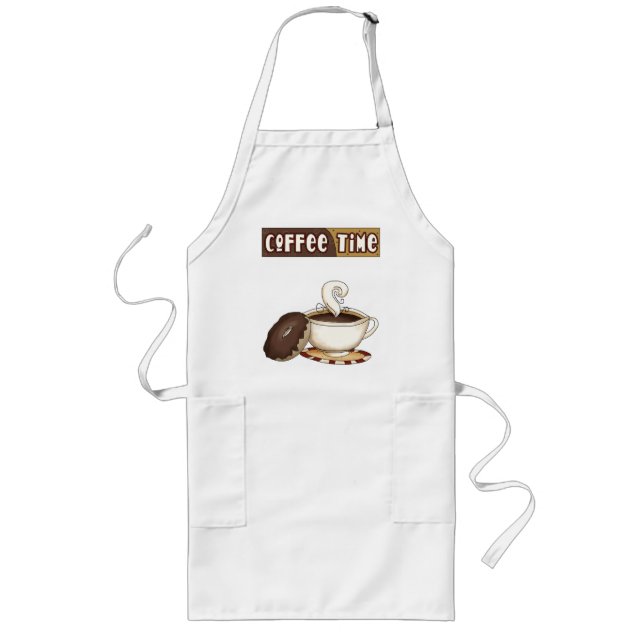 Kaffetid Apron Långt Förkläde (Framsidan)