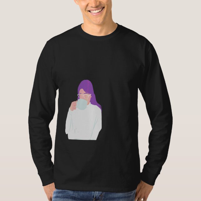 Kaffetid  Bäst  För Henne Eller Honom T Shirt (Framsida)