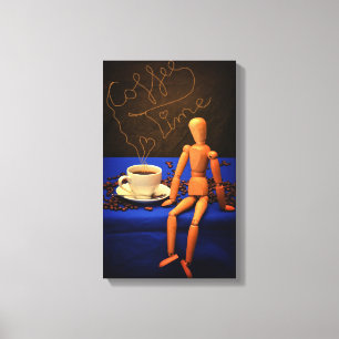 Kaffetid Canvastryck